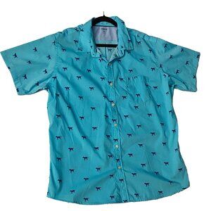IZOD Men’s Turquoise Button-Down Shirt | Size L | Classic Fit